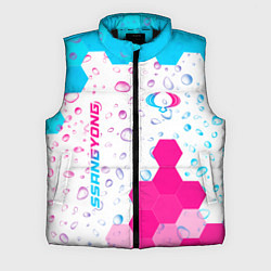 Мужской жилет SsangYong neon gradient style вертикально