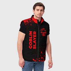 Мужской жилет Goblin Slayer - red gradient вертикально, цвет: 3D-черный — фото 2