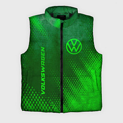 Мужской жилет Volkswagen - green gradient вертикально, цвет: 3D-черный