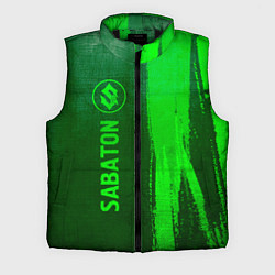 Мужской жилет Sabaton - green gradient по-вертикали, цвет: 3D-черный