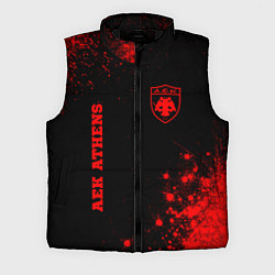 Мужской жилет AEK Athens - red gradient вертикально, цвет: 3D-черный