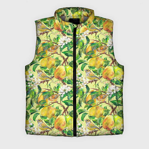 Мужской жилет Птица на грушевом дереве / 3D-Светло-серый – фото 1
