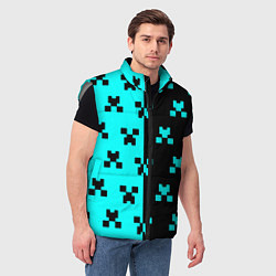 Мужской жилет Minecraft pattern game, цвет: 3D-светло-серый — фото 2