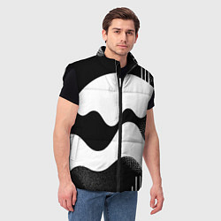 Мужской жилет Солнечный дождь - абстракция, цвет: 3D-черный — фото 2