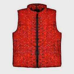 Мужской жилет Чёрная вертикальная полоса на красном фоне