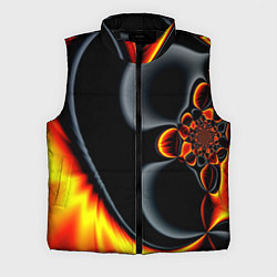 Мужской жилет Фрактальный узор абстракция, цвет: 3D-черный