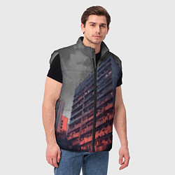 Мужской жилет Сумрачный спальный район, цвет: 3D-светло-серый — фото 2