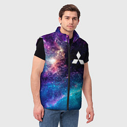 Мужской жилет Mitsubishi space auto, цвет: 3D-черный — фото 2