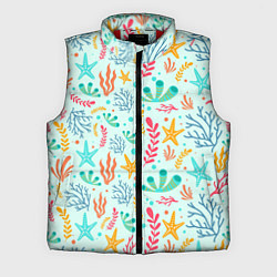 Мужской жилет Абстракция коралловый фон