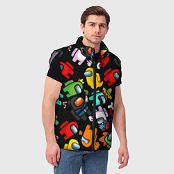 Мужской жилет Персонажи игры Амонгас, цвет: 3D-светло-серый — фото 2
