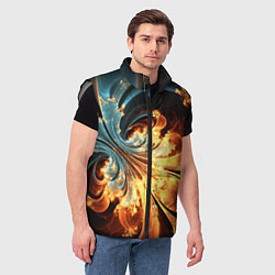 Мужской жилет Абстрактный фрактал, цвет: 3D-светло-серый — фото 2