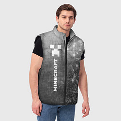 Мужской жилет Minecraft - grey gradient по-вертикали, цвет: 3D-черный — фото 2