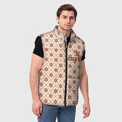 Мужской жилет Гусси - надпись узор, цвет: 3D-черный — фото 2