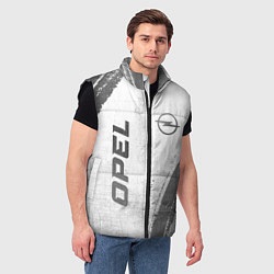 Мужской жилет Opel - white gradient вертикально, цвет: 3D-черный — фото 2