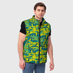 Мужской жилет Абстрактные каракули, цвет: 3D-черный — фото 2