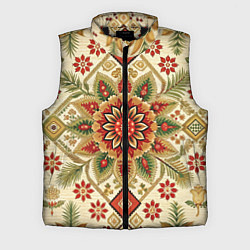 Мужской жилет Русские классические узоры и орнамент, цвет: 3D-черный