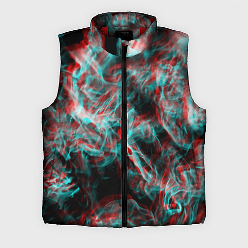 Мужской жилет Дым из вейпа глитч / 3D-Красный – фото 1