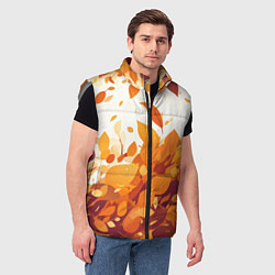 Мужской жилет Осенние опавшие листья, цвет: 3D-светло-серый — фото 2
