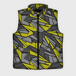 Мужской жилет Абстрактный геометрический паттерн, цвет: 3D-светло-серый