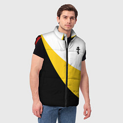 Мужской жилет Сокрушу пред ним врагов его малый черный крест Ник, цвет: 3D-красный — фото 2