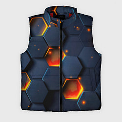 Мужской жилет Шестигранники с подсветкой, цвет: 3D-красный