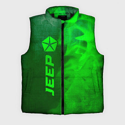Мужской жилет Jeep - green gradient по-вертикали, цвет: 3D-черный