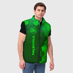 Мужской жилет Palworld - green gradient по-вертикали, цвет: 3D-черный — фото 2