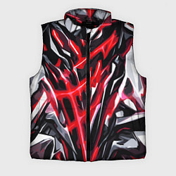 Мужской жилет Красная энергетическая абстракция, цвет: 3D-черный