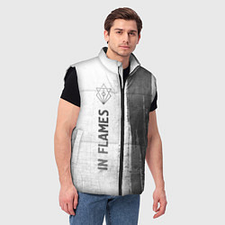 Мужской жилет In Flames - white gradient по-вертикали, цвет: 3D-черный — фото 2
