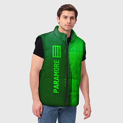 Мужской жилет Paramore - green gradient по-вертикали, цвет: 3D-черный — фото 2