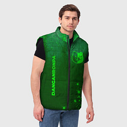 Мужской жилет Danganronpa - green gradient вертикально, цвет: 3D-черный — фото 2