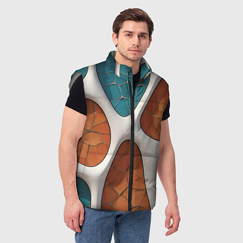 Мужской жилет Вдохновлено Антонио Гауди / 3D-Светло-серый – фото 3
