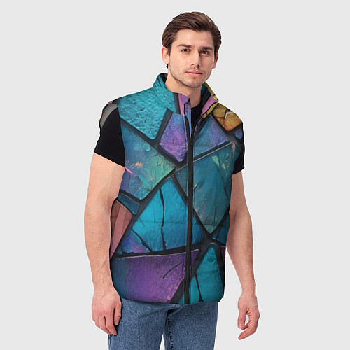 Мужской жилет Яркое стекло / 3D-Светло-серый – фото 3
