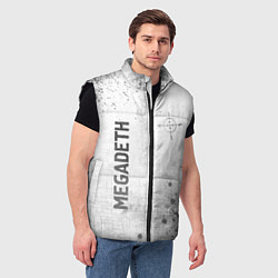 Мужской жилет Megadeth - white gradient вертикально, цвет: 3D-черный — фото 2