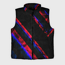 Мужской жилет Неоновые штрихи геометрия, цвет: 3D-черный