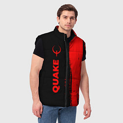 Мужской жилет Quake - red gradient по-вертикали, цвет: 3D-черный — фото 2