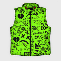 Мужской жилет Lil Peep кислотный паттерн, цвет: 3D-красный
