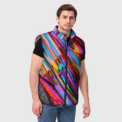 Мужской жилет Разноцветная фольга, цвет: 3D-светло-серый — фото 2