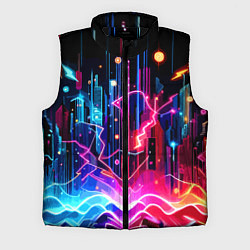 Мужской жилет Neon fantasy - ai art, цвет: 3D-черный