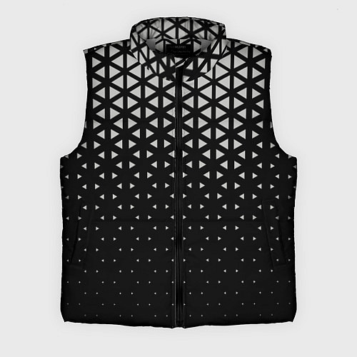 Мужской жилет Геометрический градиент - чёрно-белый / 3D-Светло-серый – фото 1
