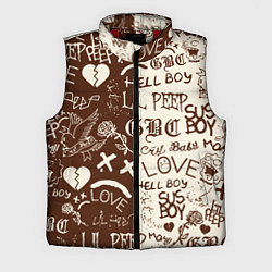 Мужской жилет Lil peep retro pattern, цвет: 3D-красный