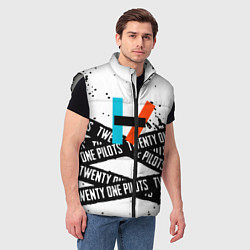 Мужской жилет Twenty one pilots rock, цвет: 3D-светло-серый — фото 2