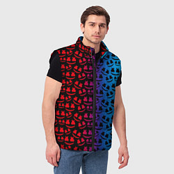 Мужской жилет Marshmello gradient, цвет: 3D-черный — фото 2