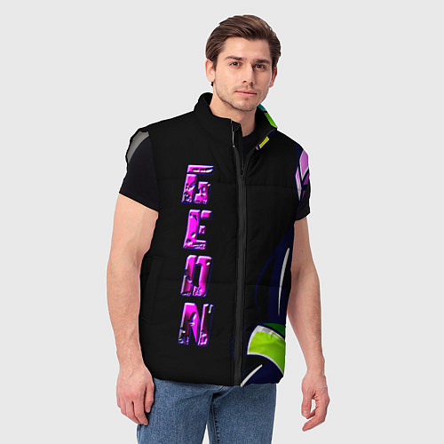 Мужской жилет Geon Enduro graffitti / 3D-Светло-серый – фото 3