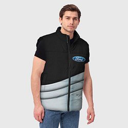 Мужской жилет FORD metal texture, цвет: 3D-черный — фото 2