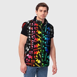 Мужской жилет Marshmello neon color, цвет: 3D-красный — фото 2