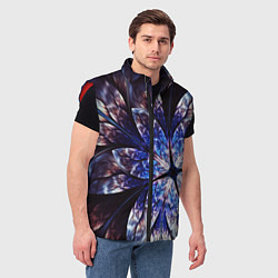Мужской жилет Фрактальный узора стекло, цвет: 3D-красный — фото 2