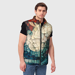 Мужской жилет Мозаика в виде плитки, цвет: 3D-черный — фото 2