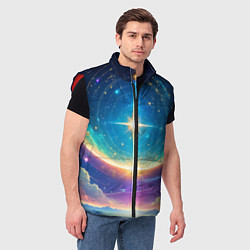 Мужской жилет Звезда галактики, цвет: 3D-красный — фото 2