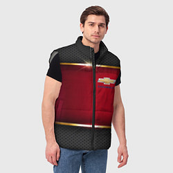 Мужской жилет Chevrolet metal auto, цвет: 3D-светло-серый — фото 2
